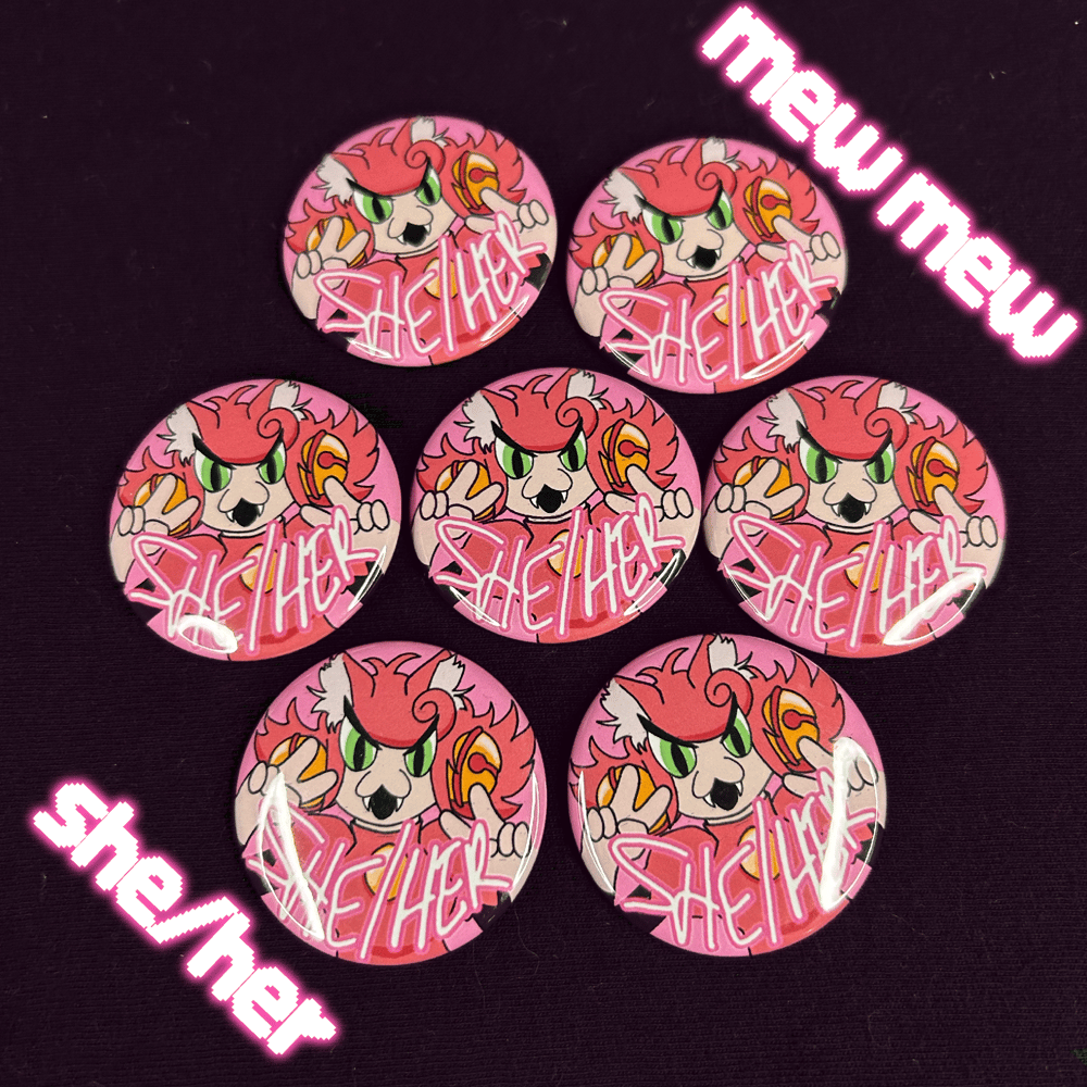 Image of Undertale Ghost Cousins Pronoun Buttons