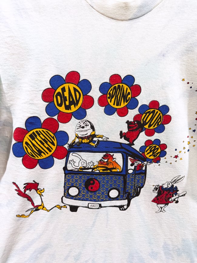 Grateful Dead 1994 Spring Tour Cartoon Lot T-Shirt - Fits L