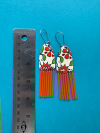 Image 2 of Retro Dangle  Vintage Tin Earrings