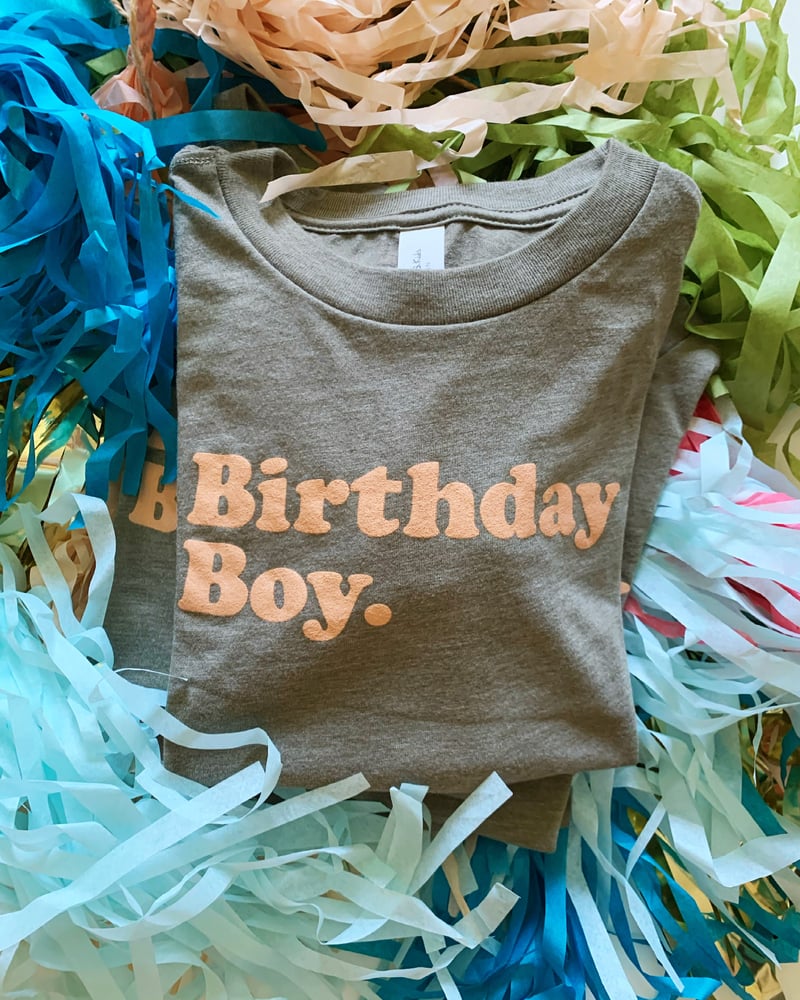 Image of BIRTHDAY BOY TEE (OLIVE)