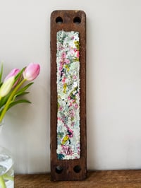 Image 2 of  Embroidered Spring On A Rustic Board 