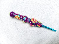 Image 2 of Made To Order Flower Power Curvy Ergonomic Crochet Hook