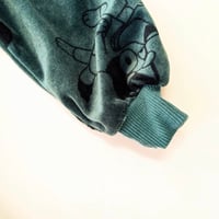 Image 5 of Toddler Girls' Bluey Velour Dress - Teal Blue
