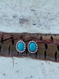 Image 2 of Silver Spur Turquoise Studs *Discounted*