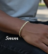 Image 3 of 14k Gold Plated Cuban Bracelets