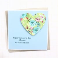 Image 2 of Handmade Mother's Day Card For Mum. Mothers Day Gift.