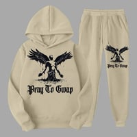 Pray To Gwap Angel Jogger Set (Beige)