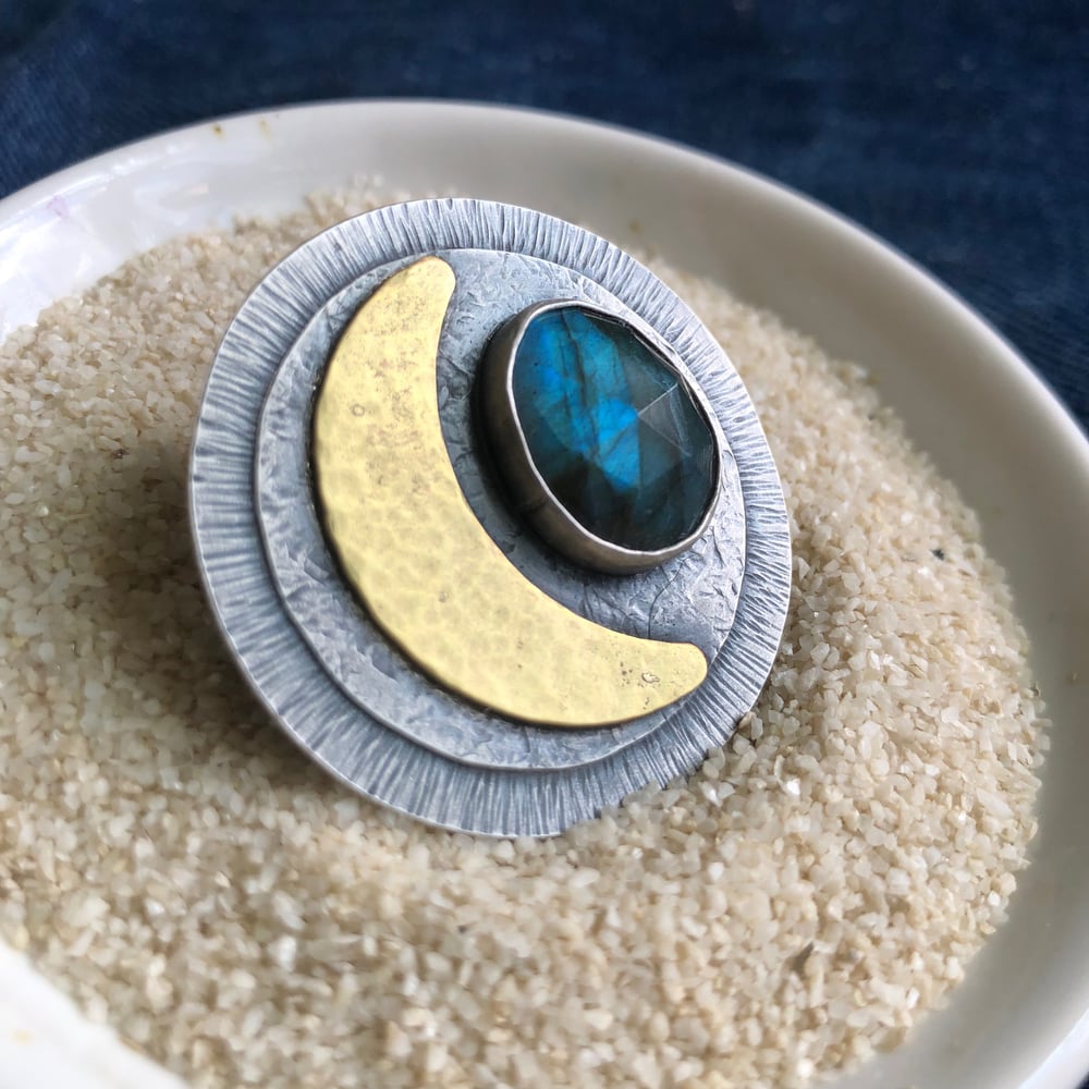 Image of Quarter Moon Ring #1