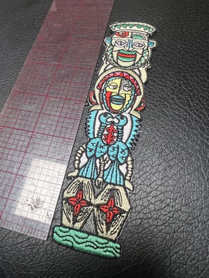 Image of 6” Tiki Room Totem patch with iron on backing