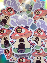 Image 2 of mushroom house sticker