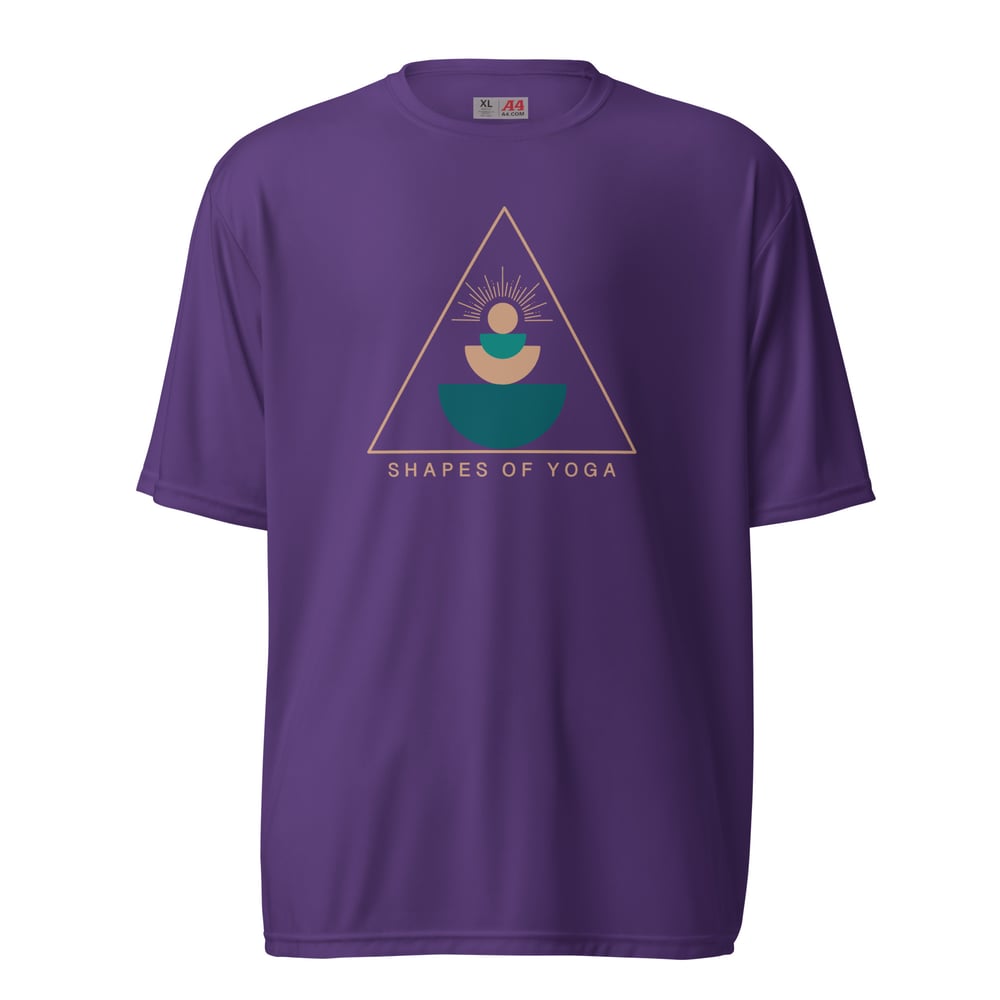 Unisex performance crew neck t-shirt - Shapes of Yoga