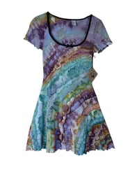 Image 2 of XS 90's Babydoll Mini Dress in Bold Agate Ice Dye