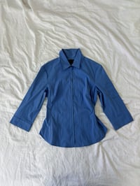 Image 1 of 00s Blue zip shirt // M