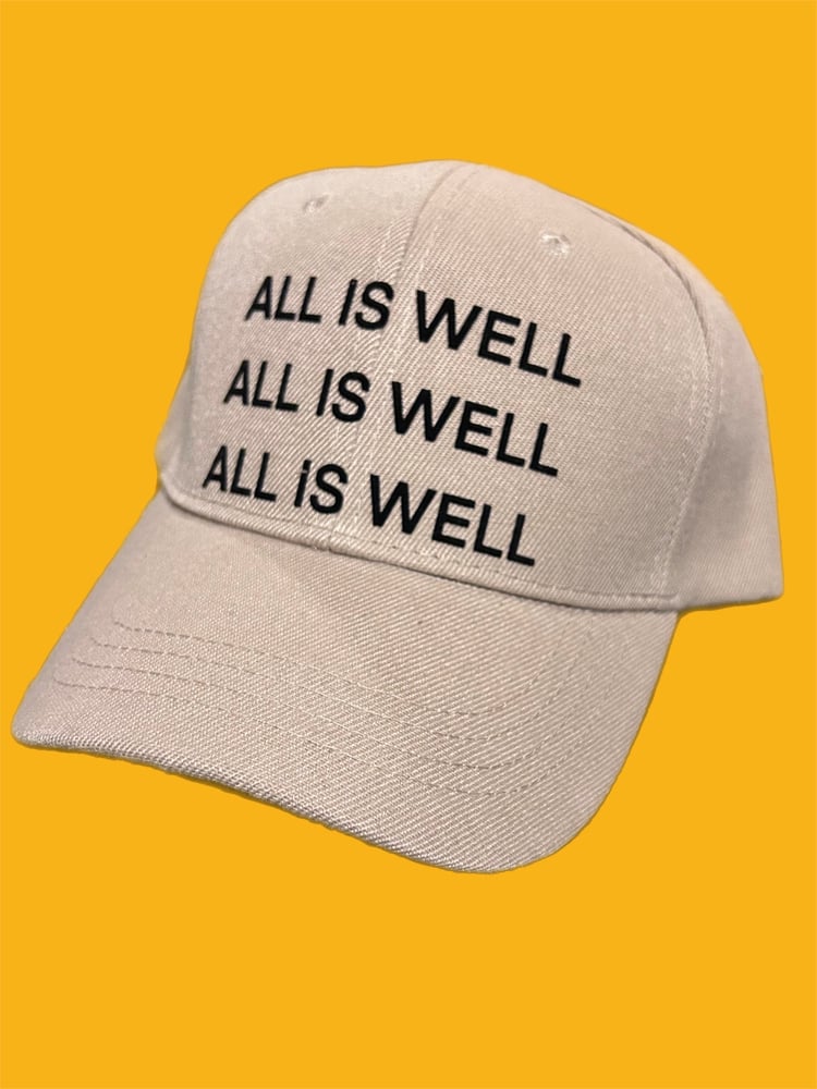 Image of ALL IS WELL 3X DOPE DAD CAP (KHAKI SHORTS)