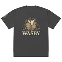 Image 1 of WASBY® Oversized Faded Christian T-Shirt | Faithwear Streetwear with Front & Sleeve Logo