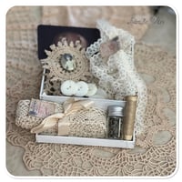 Image 4 of Reserved - box of vintage and french lace