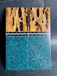 Image 2 of Cholla Cactus & Grip-tec GLOW Segmented Knife Scales