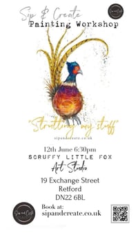 Image 2 of “How to paint a quirky pheasant” Paint Night at Retford