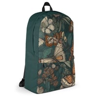 Image 3 of Boho Nature Cottagecore Inspired Butterflies In The Forest Backpack