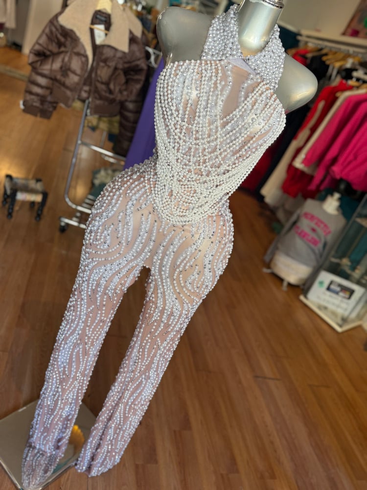 Image of The Dripping in Pearls Jumpsuit