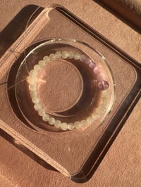Image 5 of moonstone白月光紫水晶手链