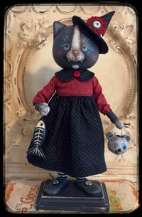 Image 2 of Corrine the Witch Cat with zombie mouse bucket