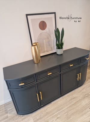 Image of Stunning Curved Sideboard in Grey - Available Now