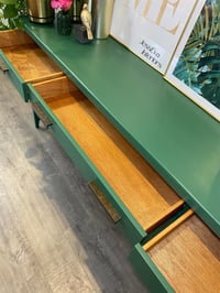 Image 7 of Vintage, Mid Century Modern, Retro, Nathan Sideboard, Drinks Cabinet Painted In Green