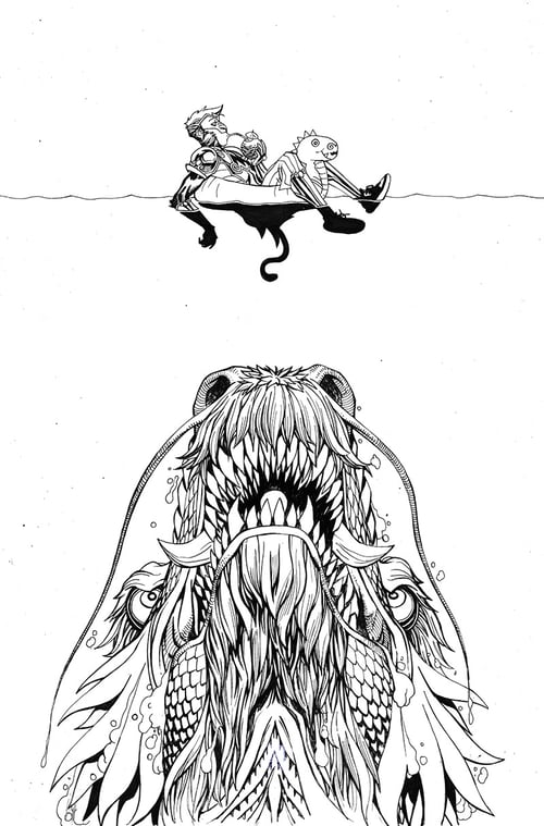 Image of MONKEY PRINCE #5 COVER original art