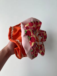 Image 1 of Strawberries and Orange Picnic Scrunchies