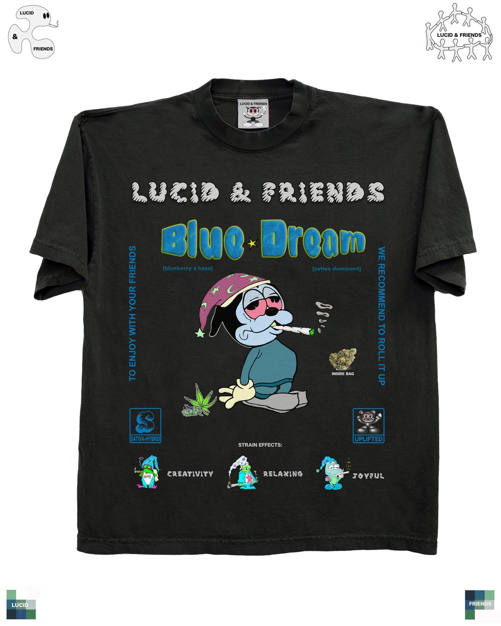 Image of BLUE DREAM TEE (BLACK)