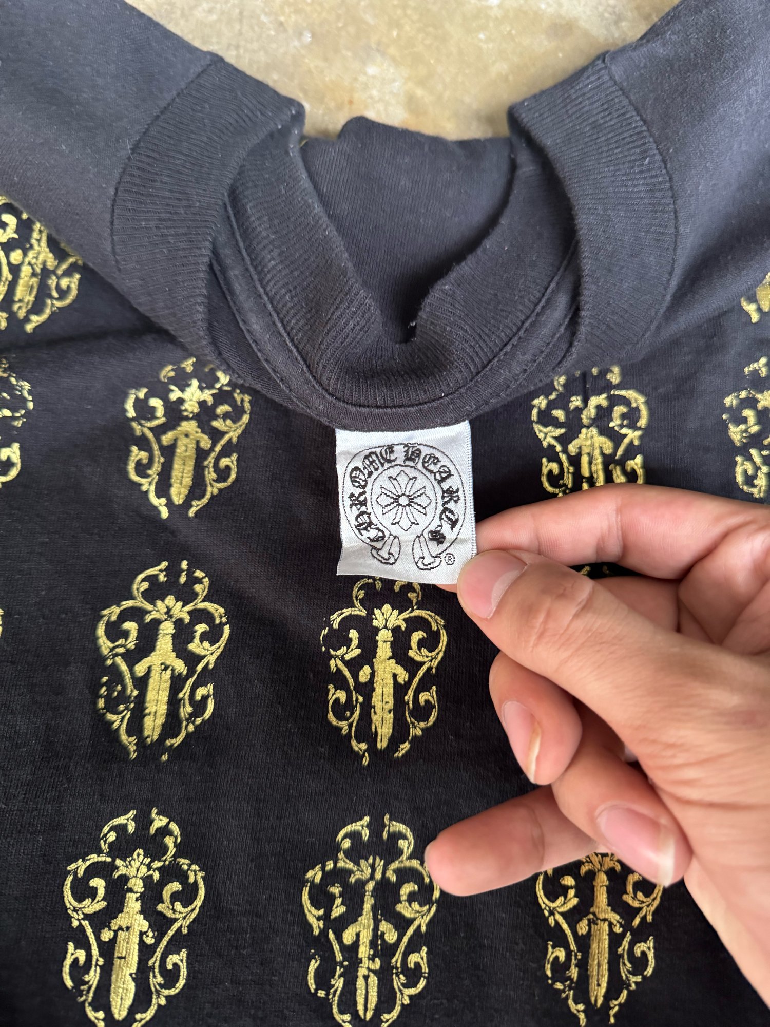 Image of Chrome Hearts Vintage Dagger Longsleeve