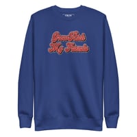 Image 3 of Unisex Embroidered Script “Grow Rich My Friends” Sweatshirt