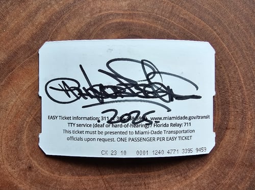 Image of Drawn on used metro card..