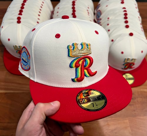 Image of KC Royals x Reading Rainbow NE Fitted hat preorder by Fitted Royalty