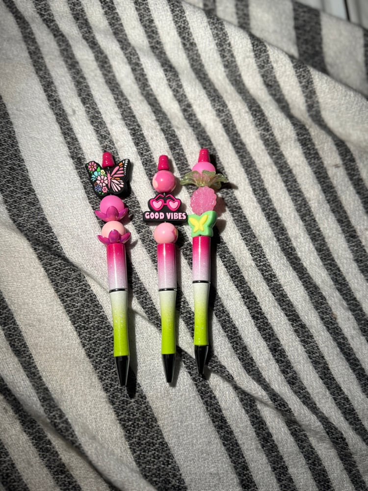 Image of Beaded Pens w Charms (spring/summer)
