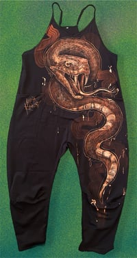 Image 1 of “SERPANT” CUSTOM BLEACH PAINTED BAGGY JUMPET SIZE LARGE