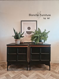 Image 2 of Pair of Nathan Bedside Cabinets in Black