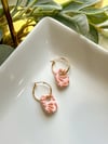 Pink Hoops Gold Plated 