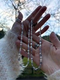 Image 3 of Pearl and Moonstone Choker~Made to order