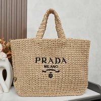 Image 1 of P Raffia Beach Bag