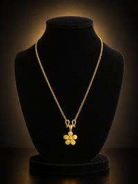 24k gold flower necklace