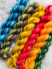 Image 12 of Hand Dyed Australian 8 ply Merino Wool 25 gram x 6 Packs