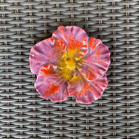 Image 5 of Fused Glass Hibiscus Trinket/Soap Dish 2 