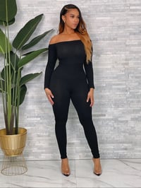 Image 1 of Backless Rib Knit Jumpsuit