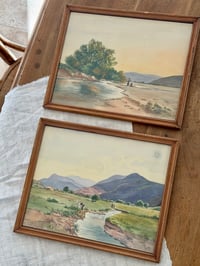 Image 2 of Paire d’aquarelles - début XXe