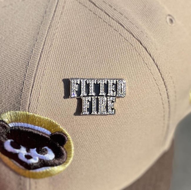 Iced Out Wordmark Pin - Gold