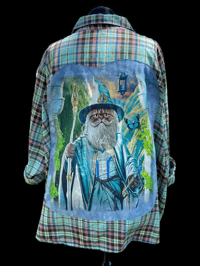 Image 1 of 4XL Wizard Cat Flannel