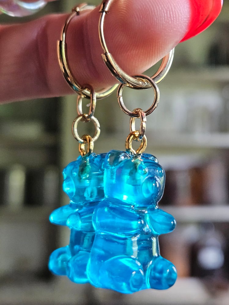 Image of Turquoise Gummy Bear Earrings