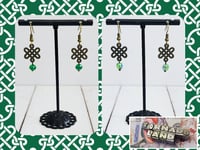 Image 1 of Antique Gold Celtic Knot Earrings